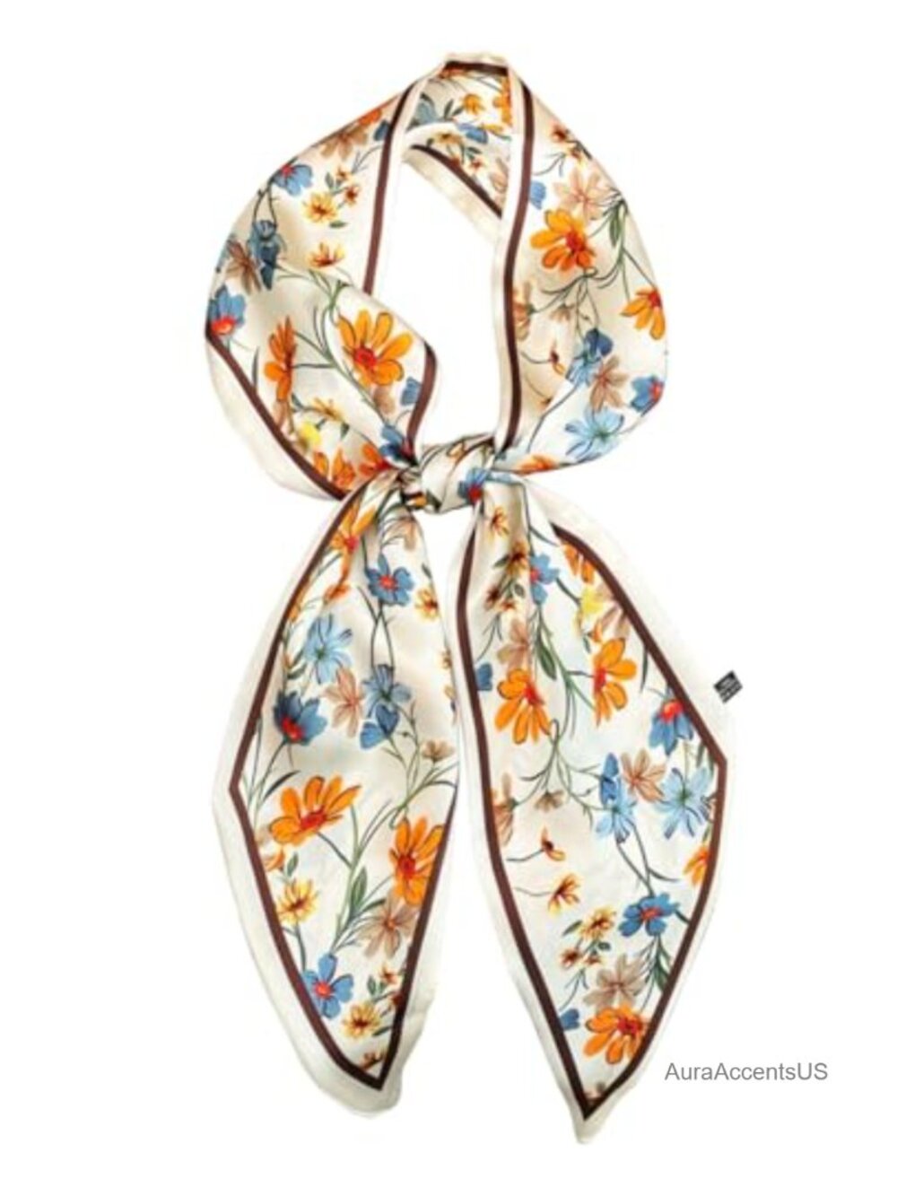 Satin Silk Neck Scarf 59"x5.9" Multifunctional Head Scarf